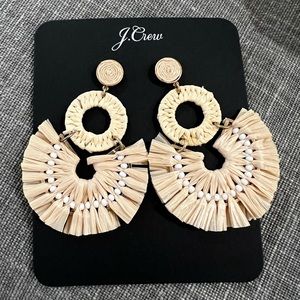 J. Crew raffia earrings